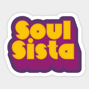 Soul Sista //// Retro Soul Music Fan Design Sticker